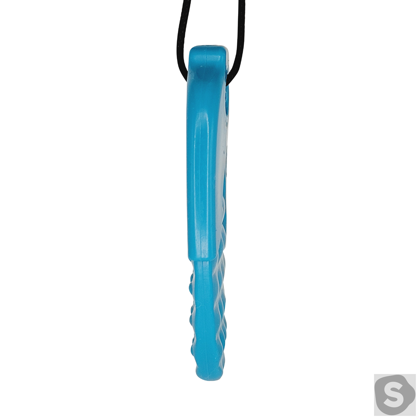 Sensorium Mielie chew for children and sensory seekers. Chew on necklace. Side view.