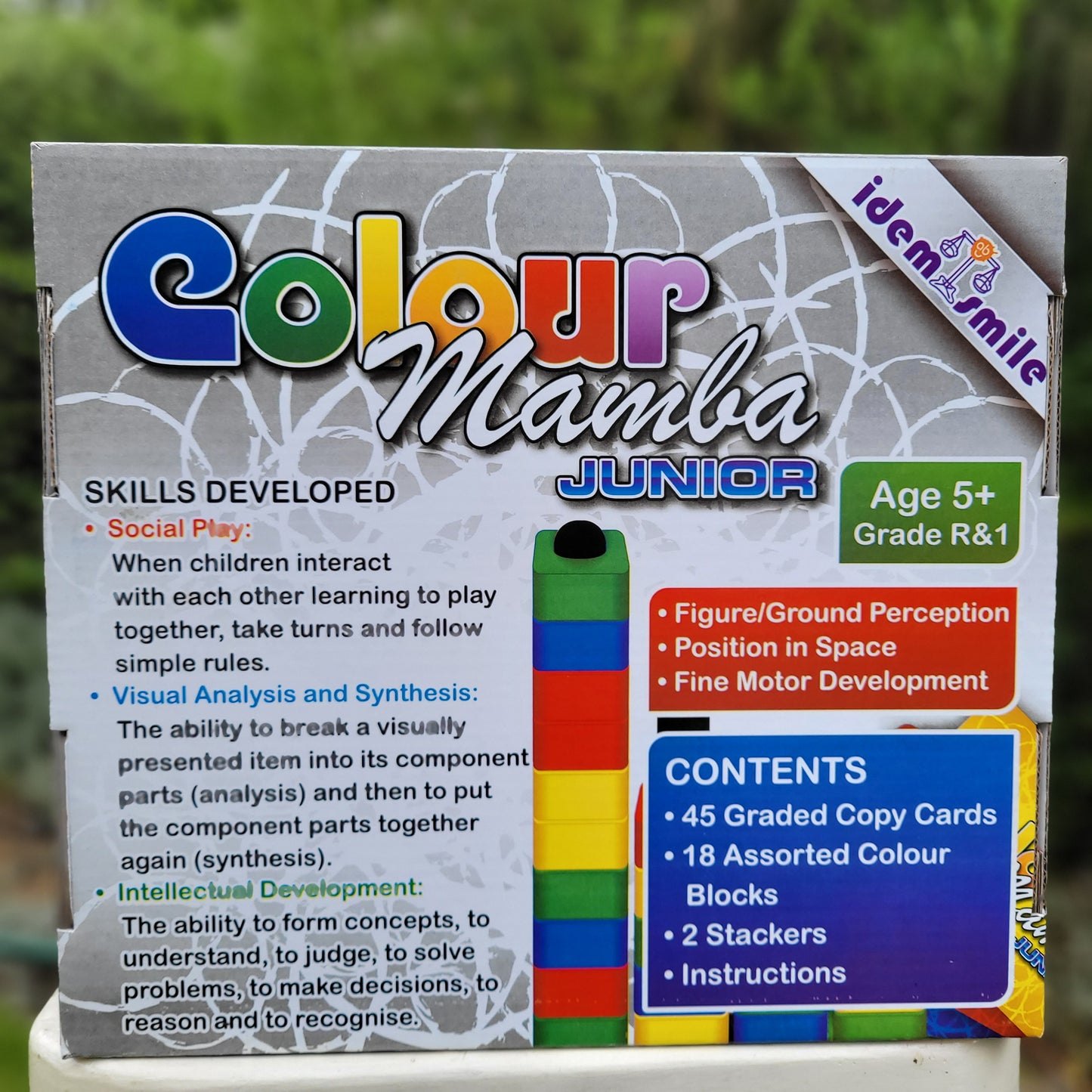 Colour Mamba Junior: Vertical Construction Game for Gr R and Gr1