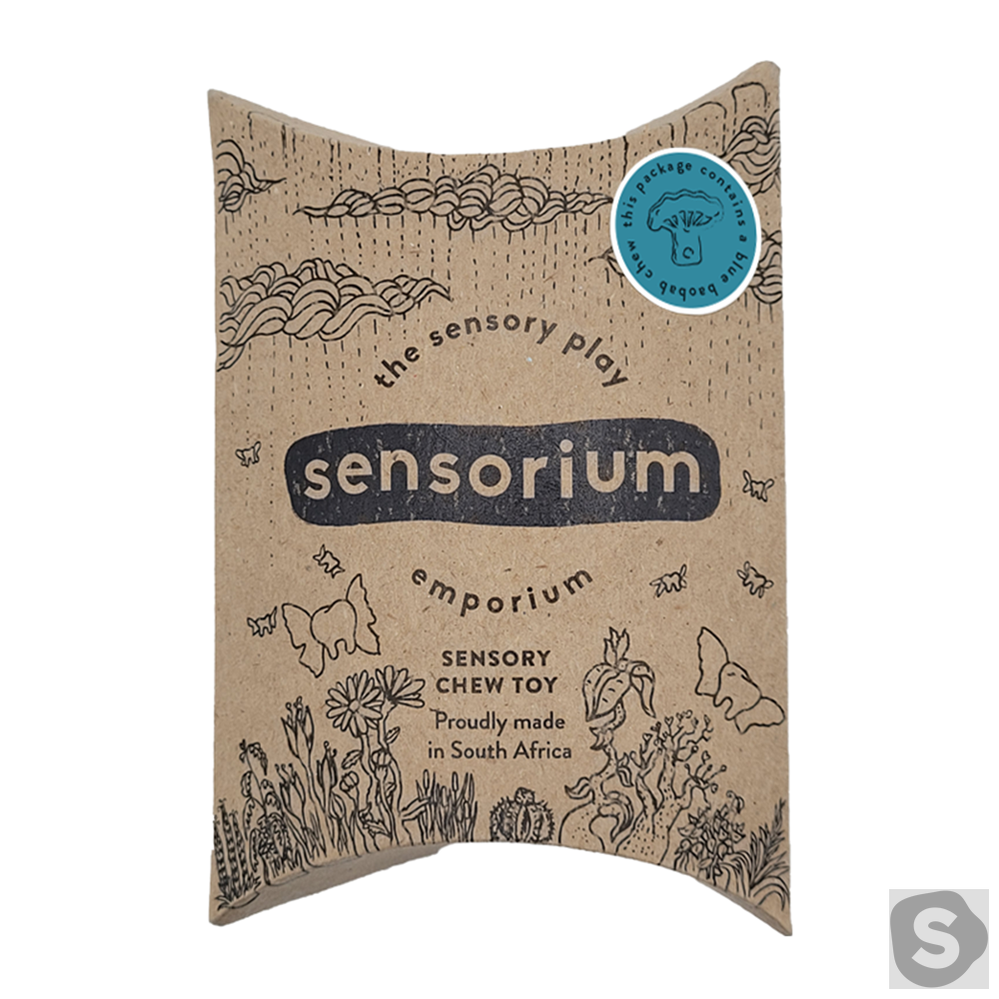 Sensorium Baobab teethers for children and sensory seekers / in blue