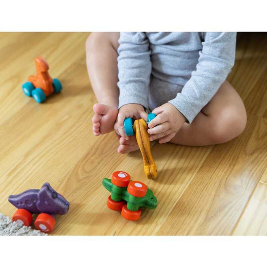 Stegosaurus Dinsosaur push along toy