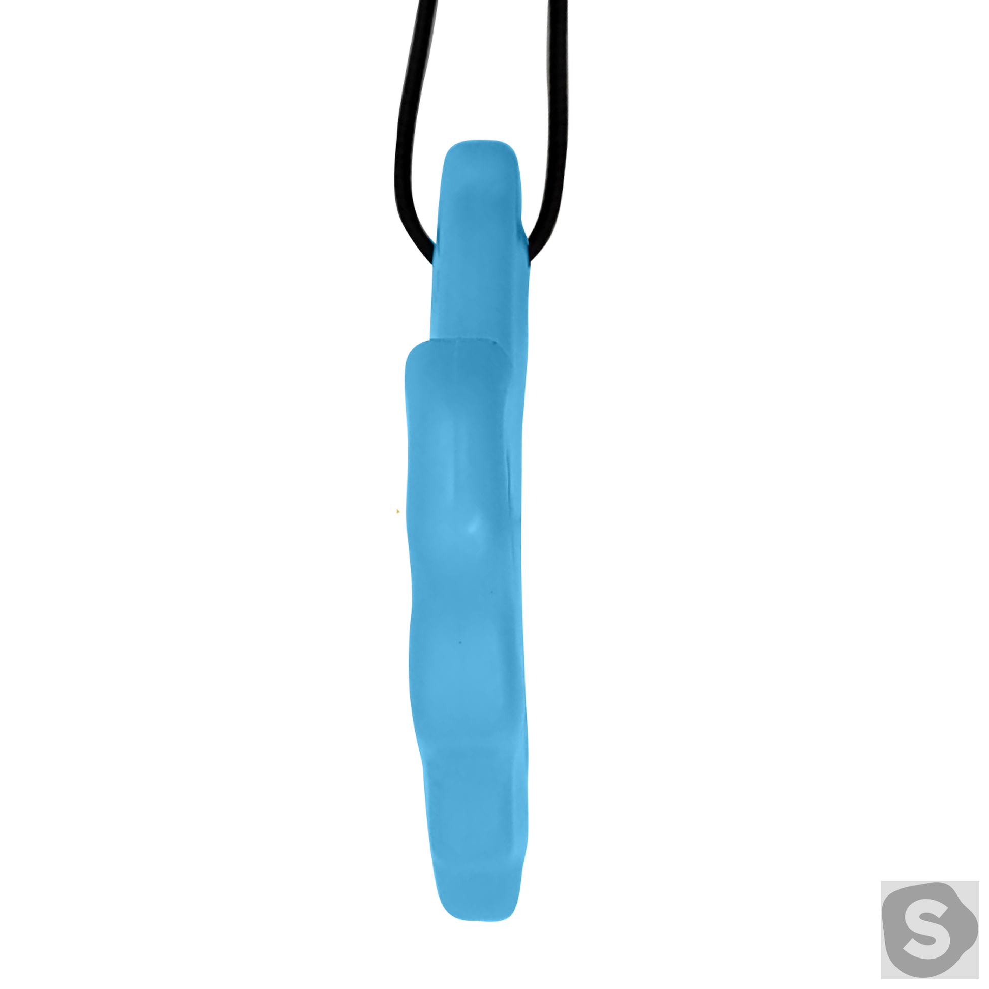 Sensorium Baobab chew for children and sensory seekers. Chew on necklace. Side view.